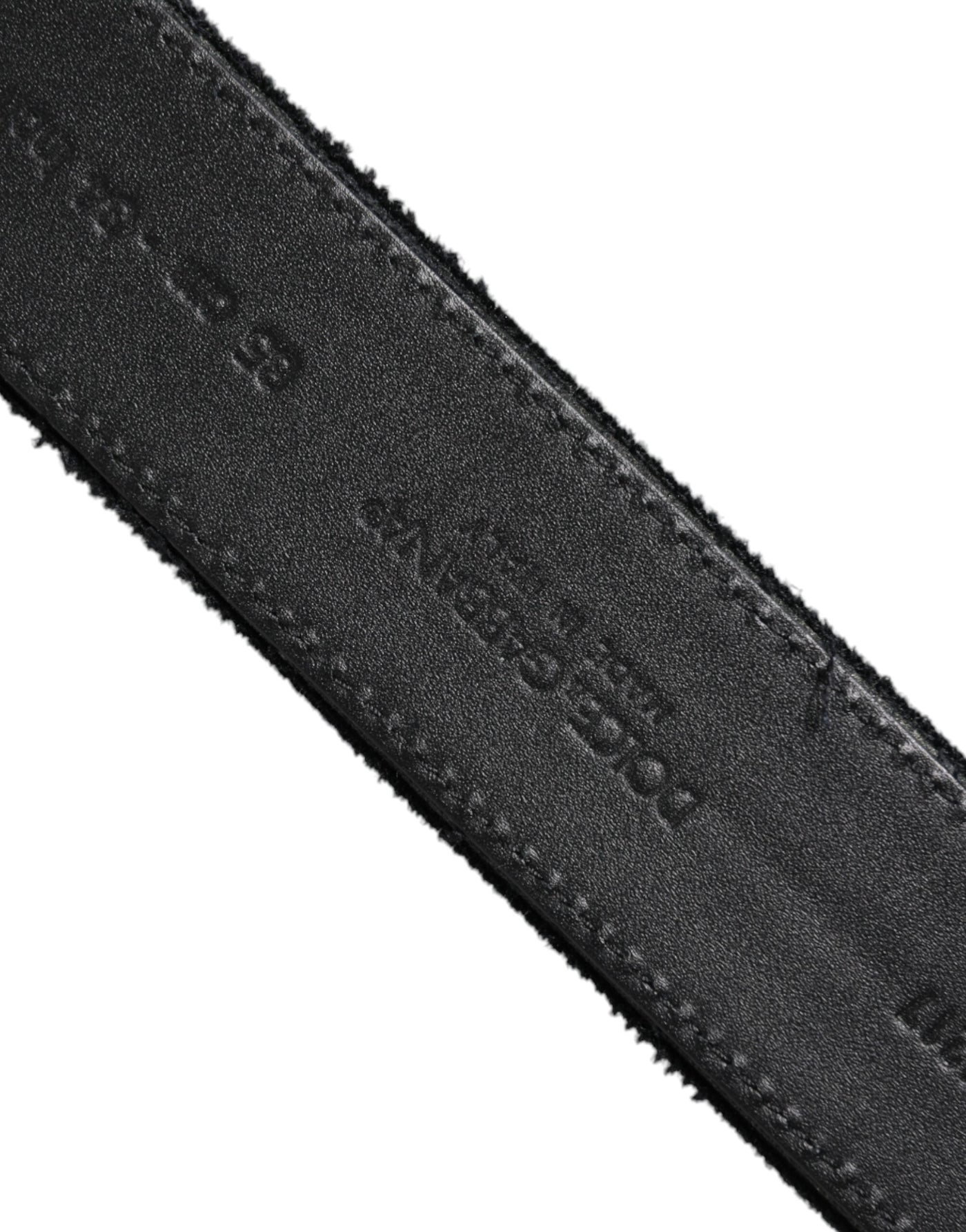 Ceinture Dolce &amp; Gabbana en coton noir avec boucle en métal argenté