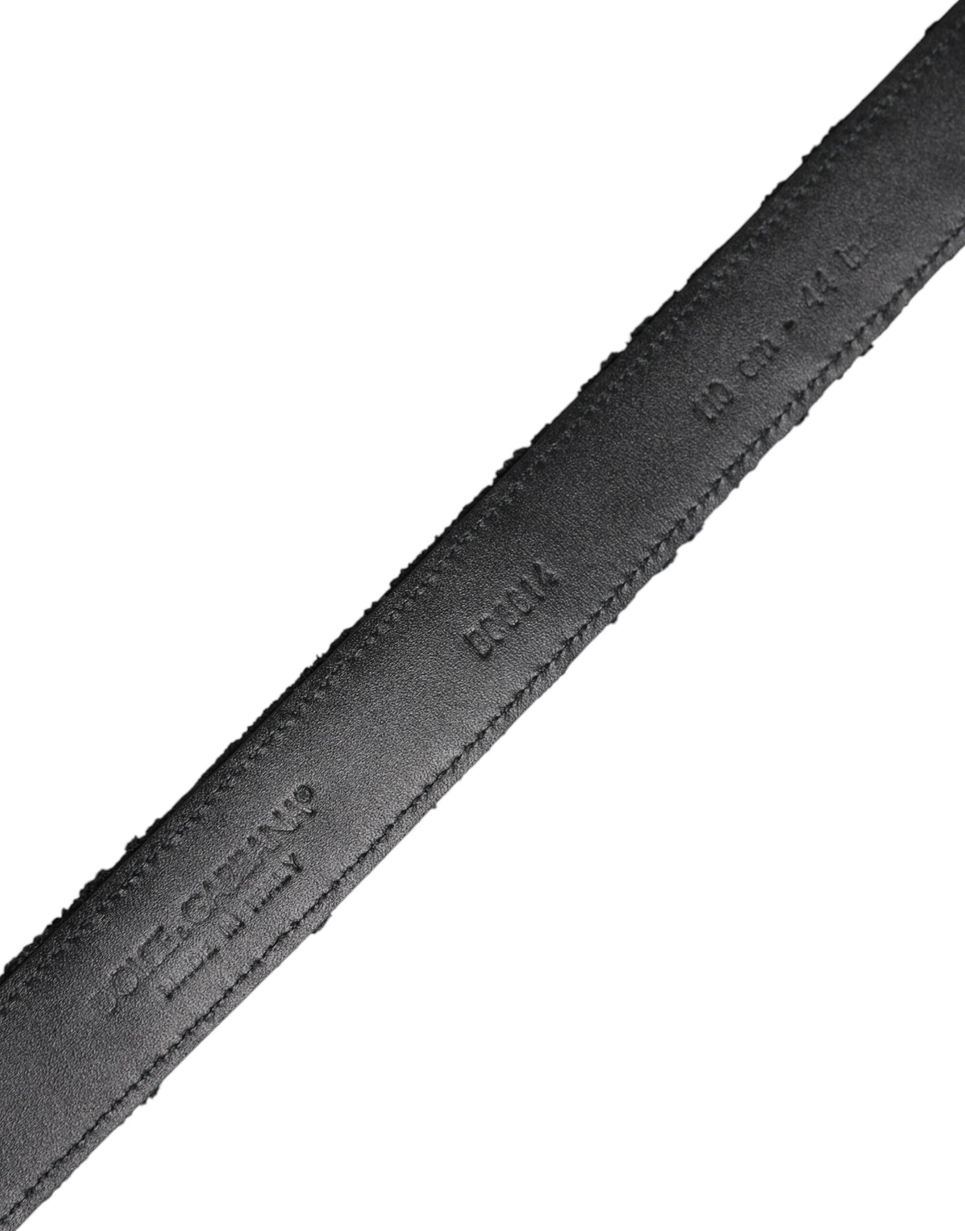 Dolce & Gabbana Black Cotton Blend Silver Metal Buckle Belt