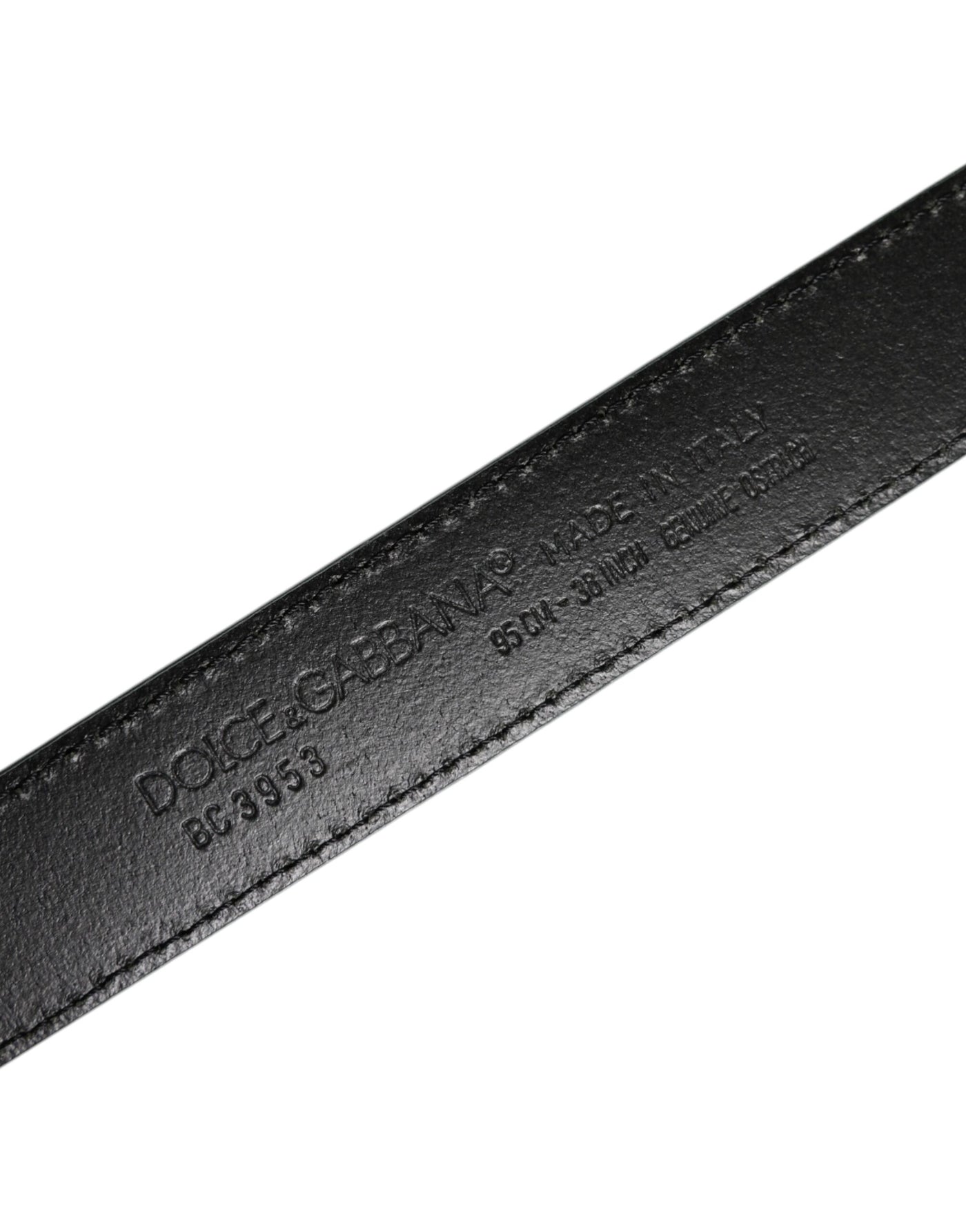 Ceinture Dolce &amp; Gabbana en cuir vert avec boucle en métal argenté