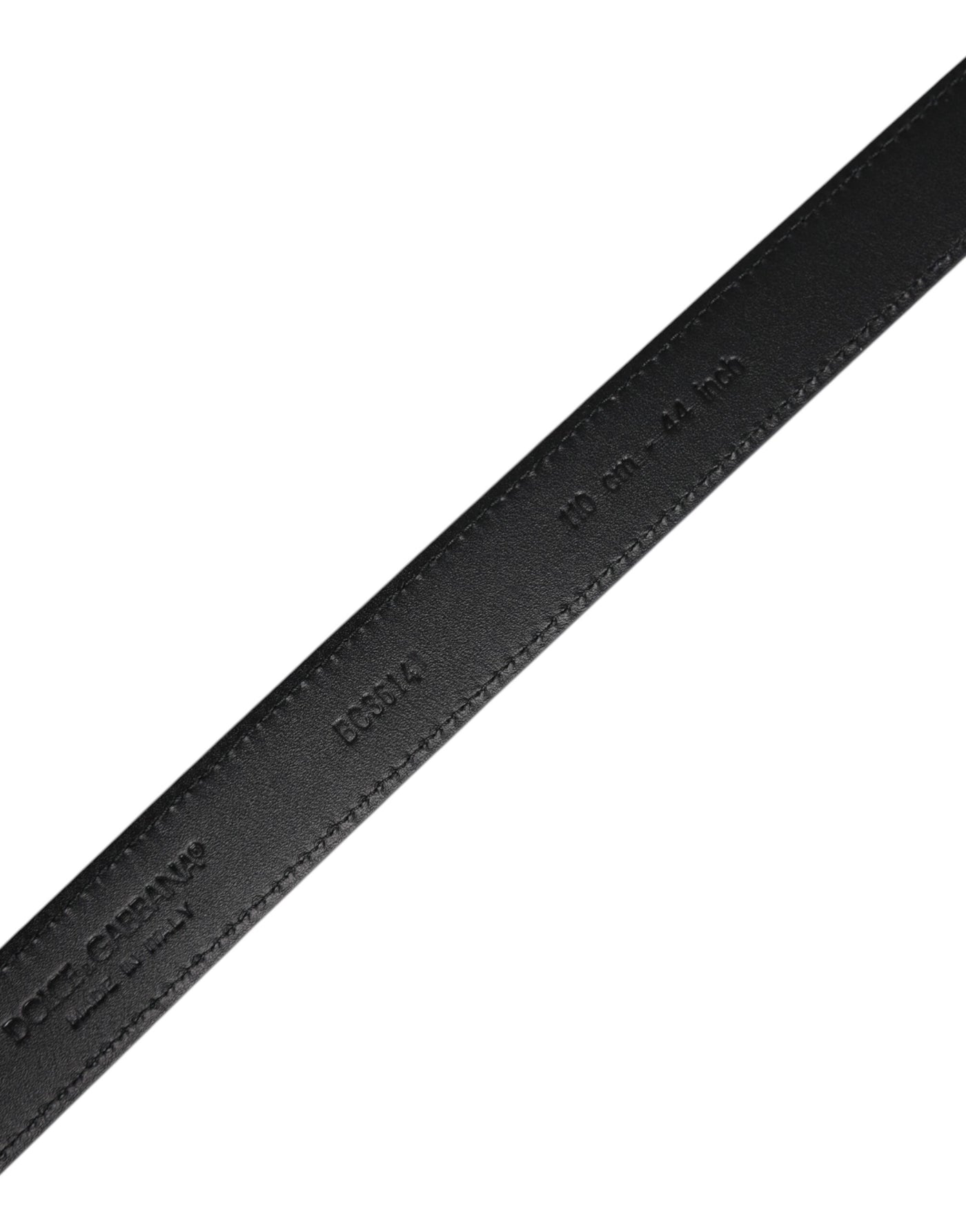 Ceinture classique Dolce &amp; Gabbana en cuir de chèvre noir avec boucle en métal