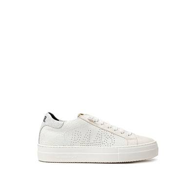 P448 Witte leren sneaker