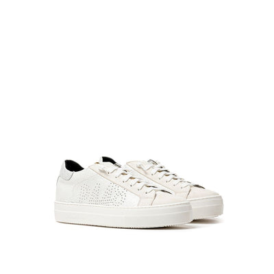 P448 Witte leren sneaker