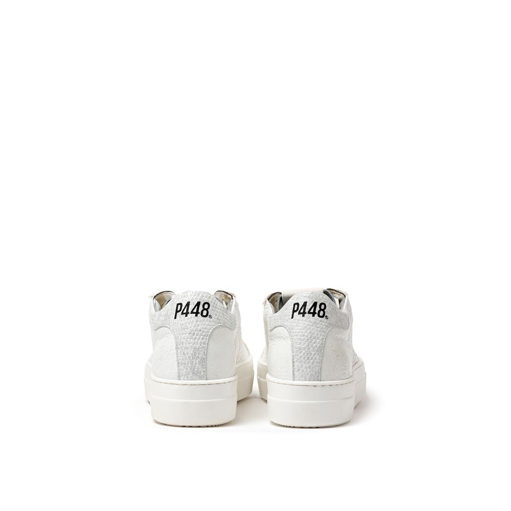 P448 Witte leren sneaker