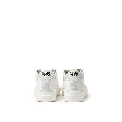 P448 Witte leren sneaker