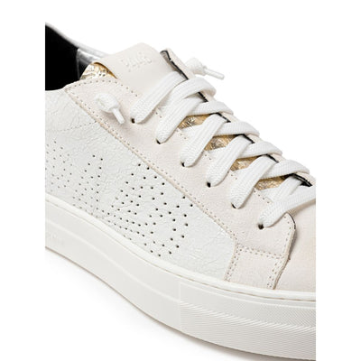 P448 Witte leren sneaker