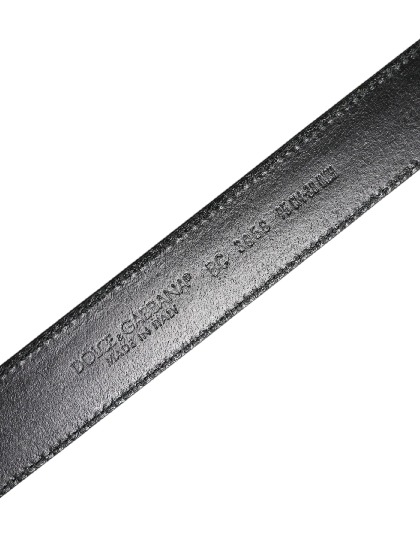 Ceinture classique en cuir noir et marron Dolce &amp; Gabbana avec boucle en métal