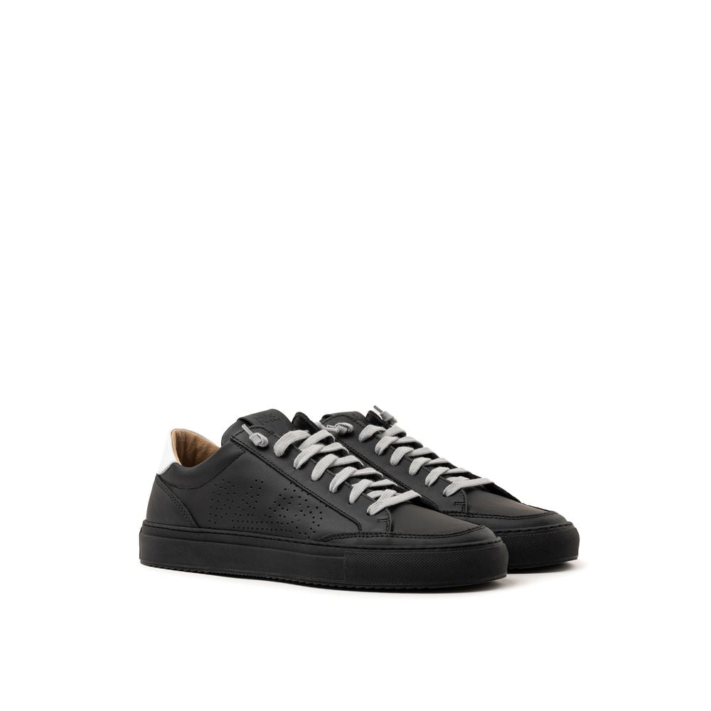 Baskets en cuir noir P448