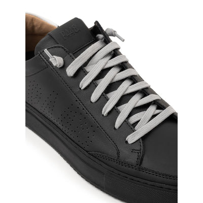 Baskets en cuir noir P448