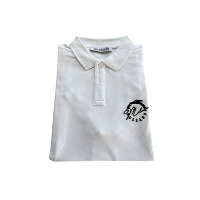 Trussardi Beachwear White Cotton Men's Polo Shirt