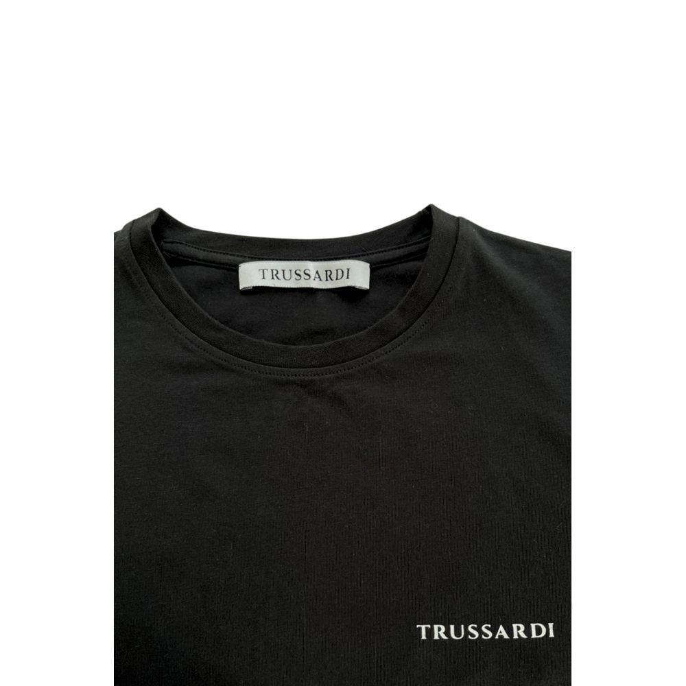 Trussardi Beachwear Zwart Katoenen Heren T-shirt