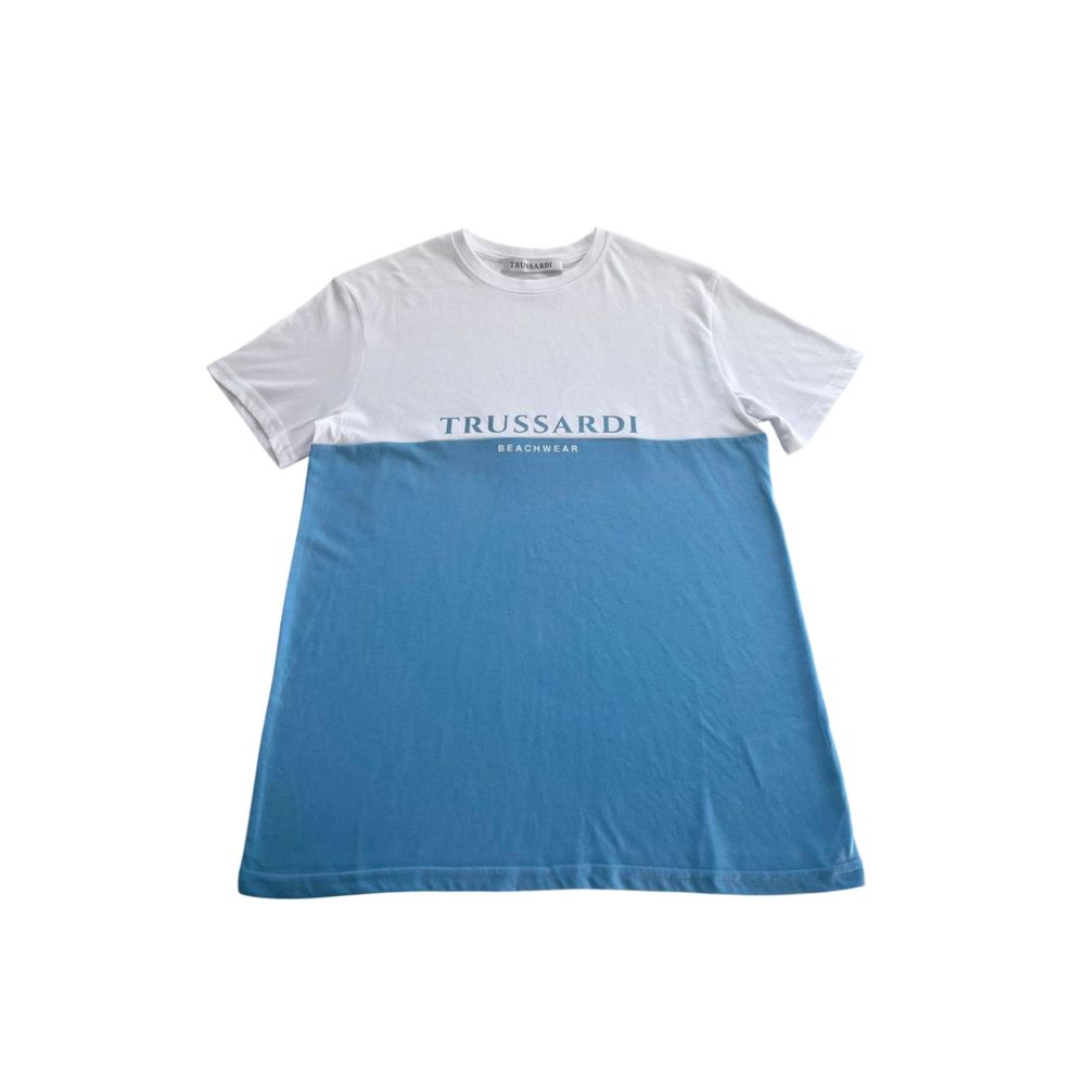 T-shirt Trussardi Beachwear en coton bleu clair pour homme