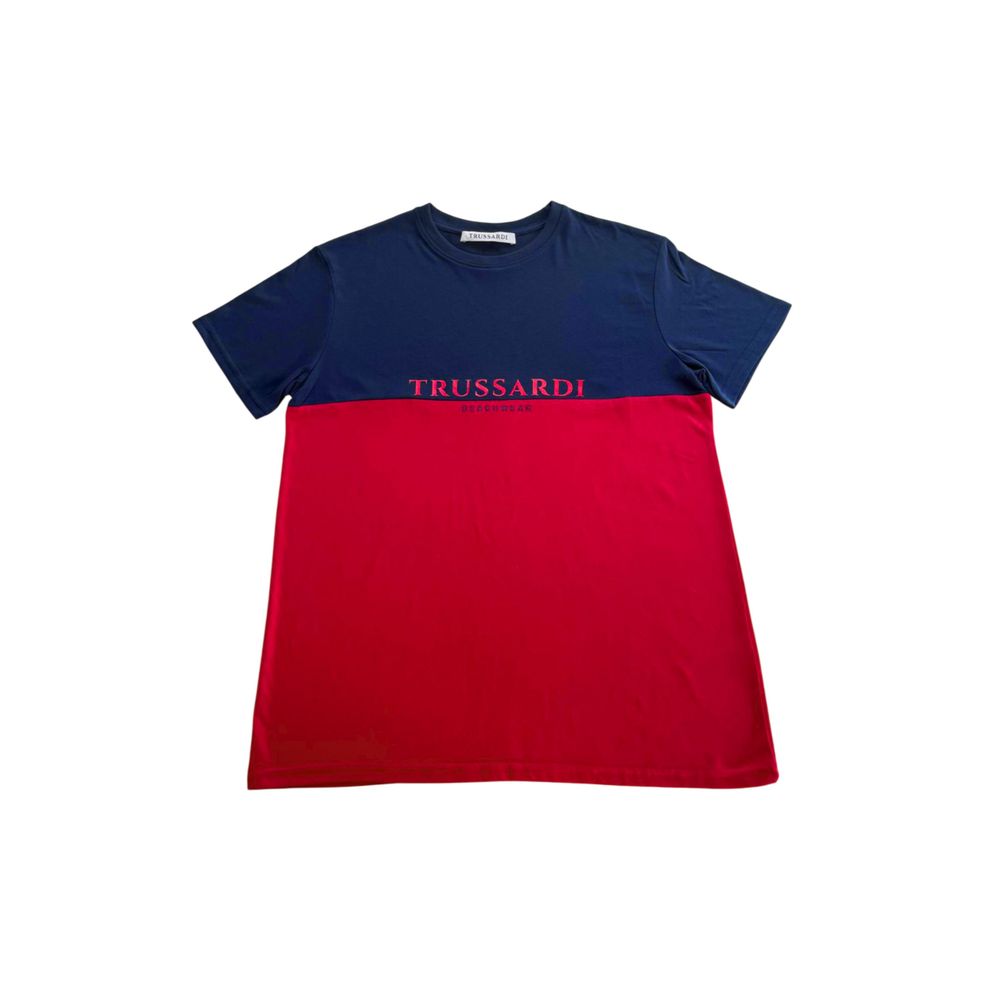T-shirt rouge en coton pour homme de la collection de maillots de bain Trussardi