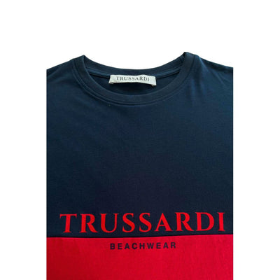 T-shirt rouge en coton pour homme de la collection de maillots de bain Trussardi