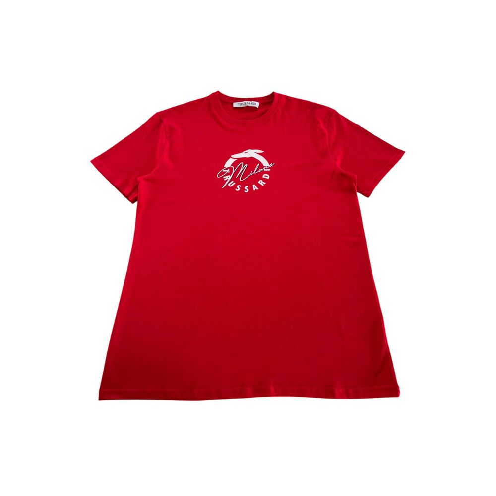 Trussardi strandkleding "Rood katoenen heren T-shirt"