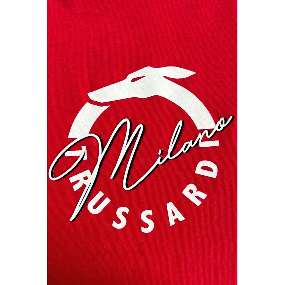 Trussardi strandkleding "Rood katoenen heren T-shirt"
