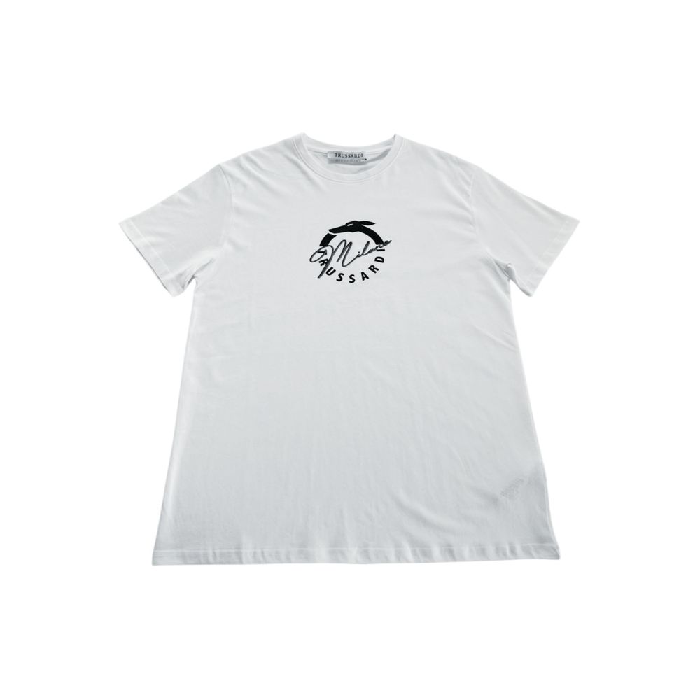 T-shirt Trussardi Beachwear en coton blanc pour homme