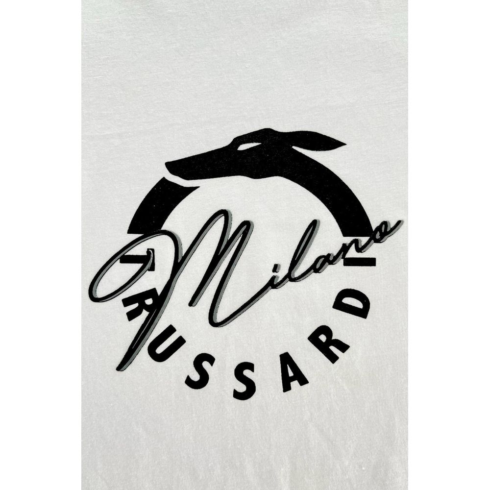 T-shirt Trussardi Beachwear en coton blanc pour homme