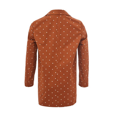 Lardini Chic Katoenen Bruine Jas voor de Moderne Vrouw