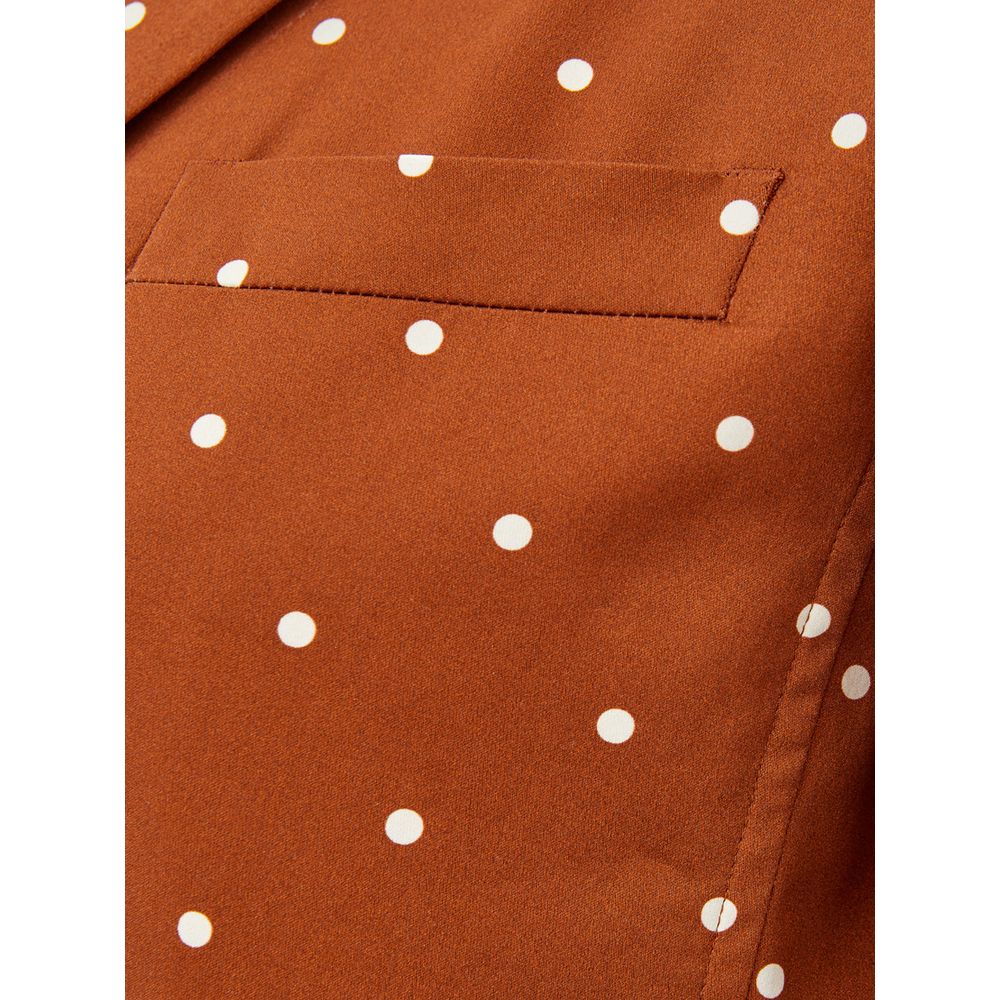 Lardini Chic Katoenen Bruine Jas voor de Moderne Vrouw
