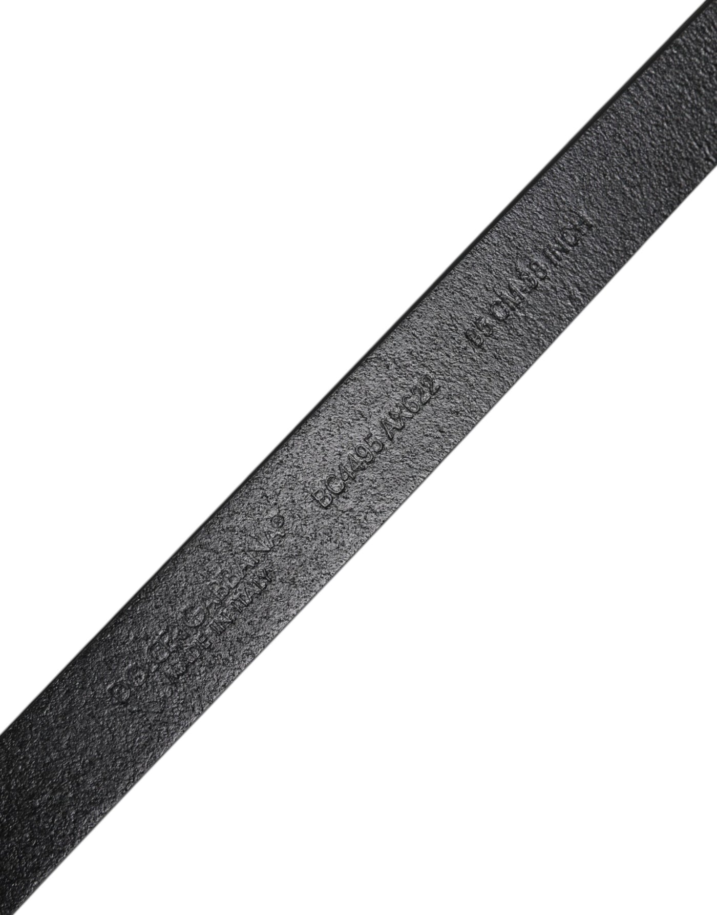 Ceinture classique en cuir de veau noir Dolce &amp; Gabbana avec boucle en métal et logo