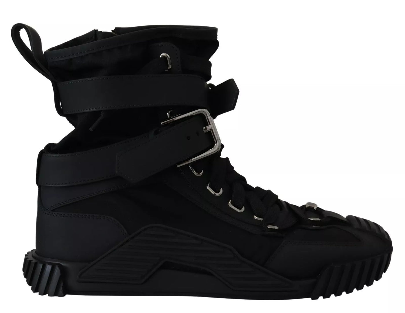 Dolce &amp; Gabbana Zwarte Nylon High Top Sorrento Sneakers Schoenen
