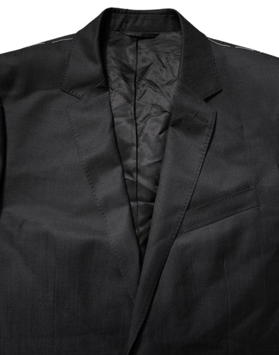 Manteau noir à simple boutonnage pour homme Dolce &amp; Gabbana, blazer MARTINI