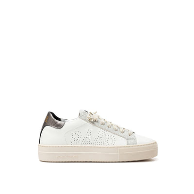 P448 Witte leren sneaker