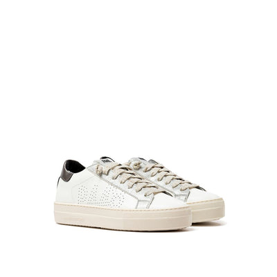 P448 Witte leren sneaker