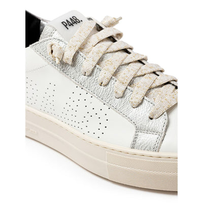 P448 Witte leren sneaker