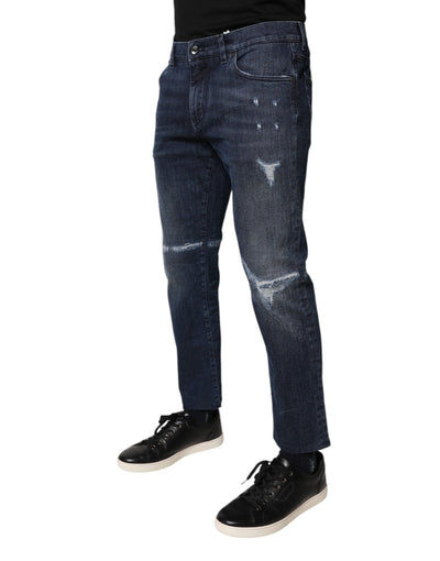Jean skinny en coton stretch bleu Dolce &amp; Gabbana pour homme