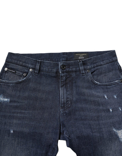 Jean skinny en coton stretch bleu Dolce &amp; Gabbana pour homme