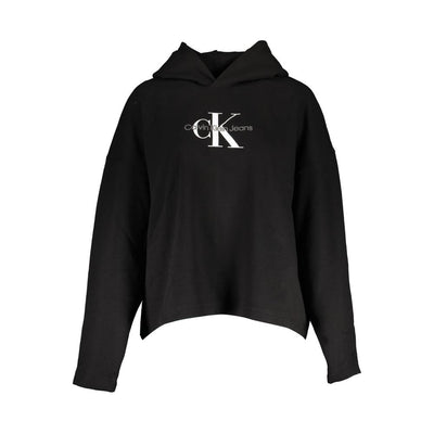 Pull femme en coton noir Calvin Klein
