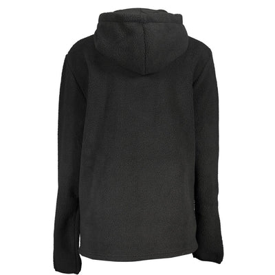 Noorwegen 1963 Elegante zwarte hoodie met halve rits en capuchon
