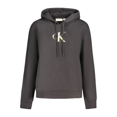 Pull femme en coton noir Calvin Klein