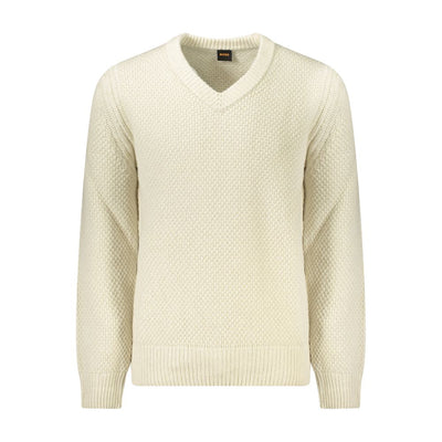Pull en laine beige Hugo Boss pour homme