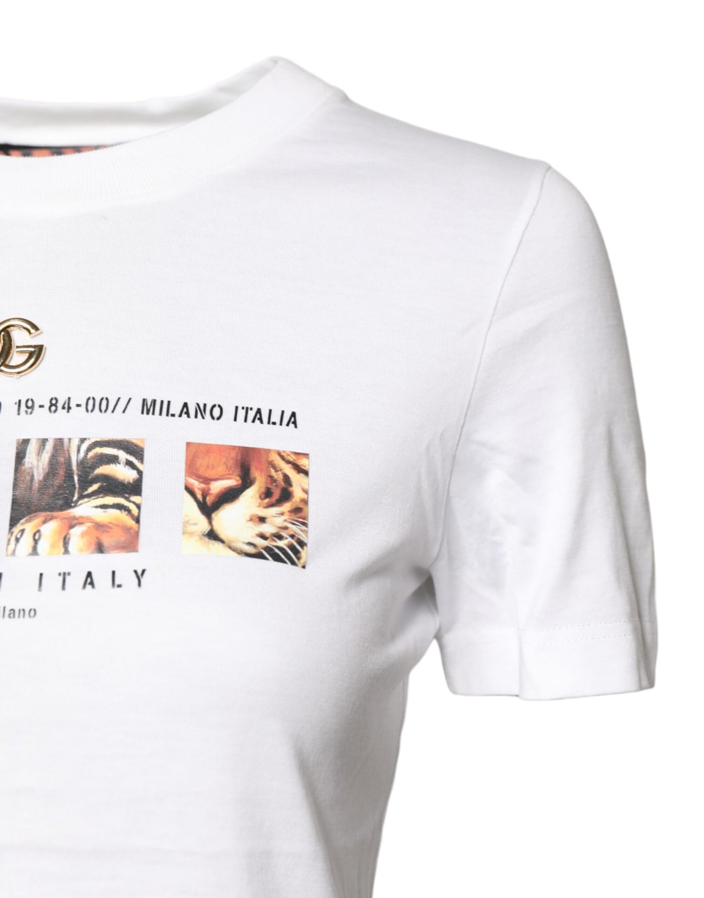 Dolce &amp; Gabbana Wit Katoenen T-shirt met Grafische Print en Ronde Hals