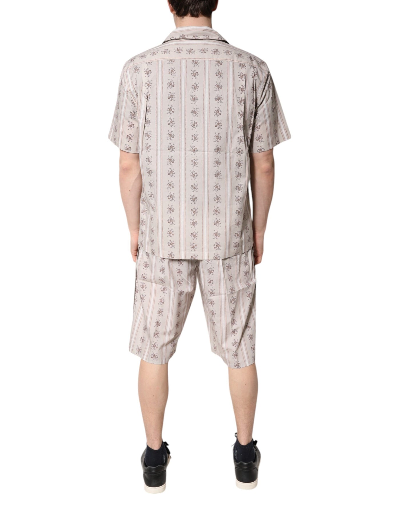 Dolce &amp; Gabbana beige katoenen pyjamaset met bloemenprint voor heren