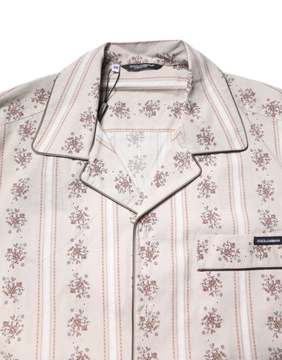Dolce &amp; Gabbana beige katoenen pyjamaset met bloemenprint voor heren