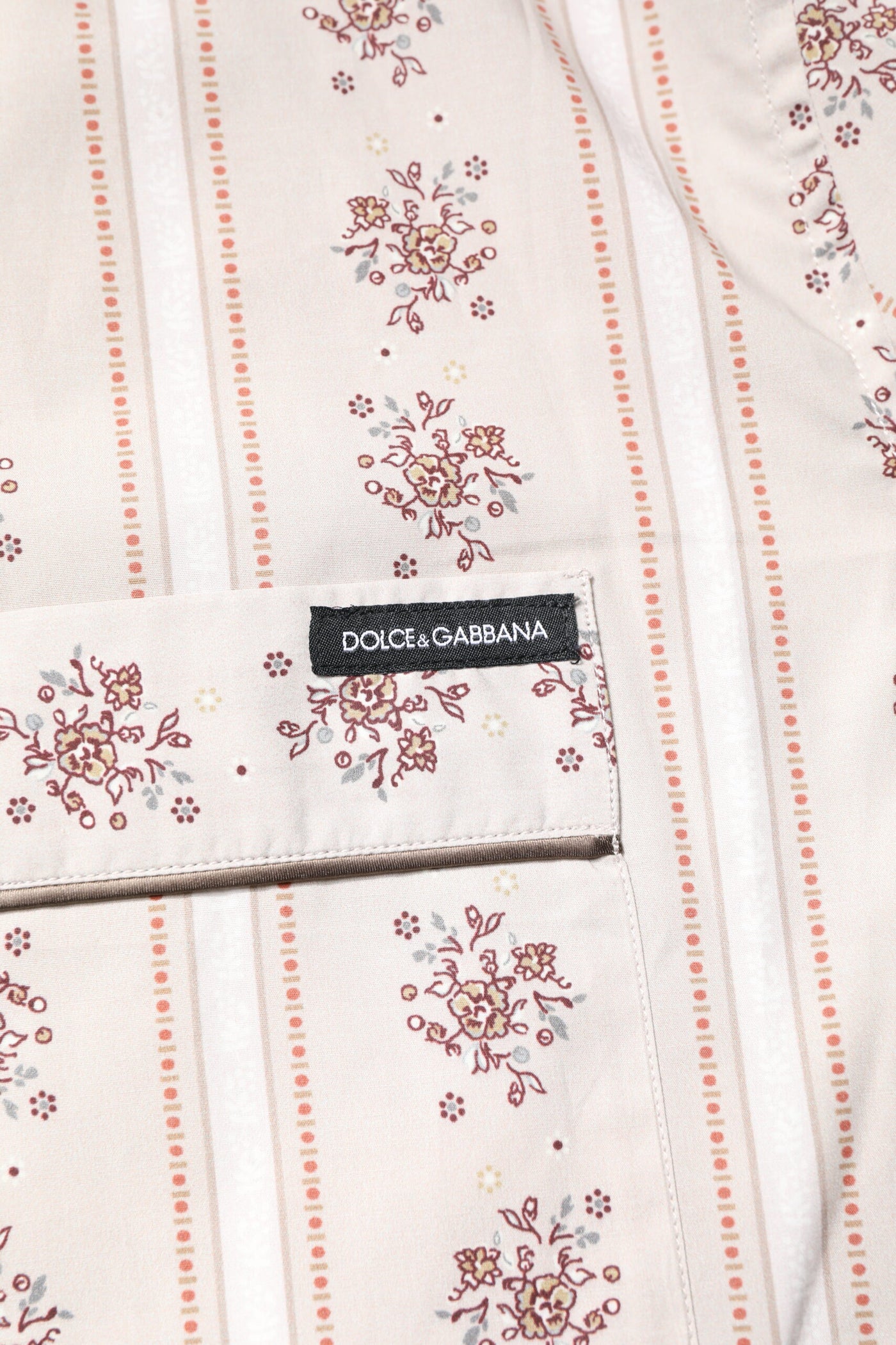 Dolce &amp; Gabbana beige katoenen pyjamaset met bloemenprint voor heren