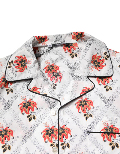 Ensemble pyjama en coton à imprimé floral multicolore Dolce &amp; Gabbana