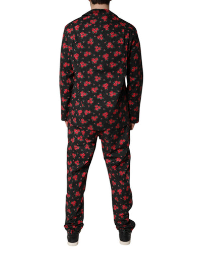 Dolce &amp; Gabbana Zwarte Katoenen Pyjamaset met Bloemenprint voor Heren