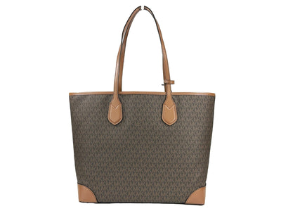 Sac fourre-tout de voyage Michael Kors Eva à grandes rayures et pochette marron