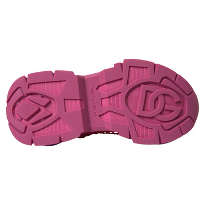 Dolce &amp; Gabbana roze Airmaster mesh panelen lage sneakers