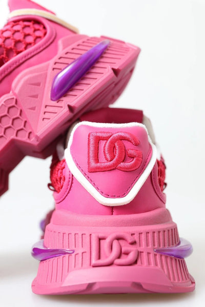 Dolce &amp; Gabbana roze Airmaster mesh panelen lage sneakers