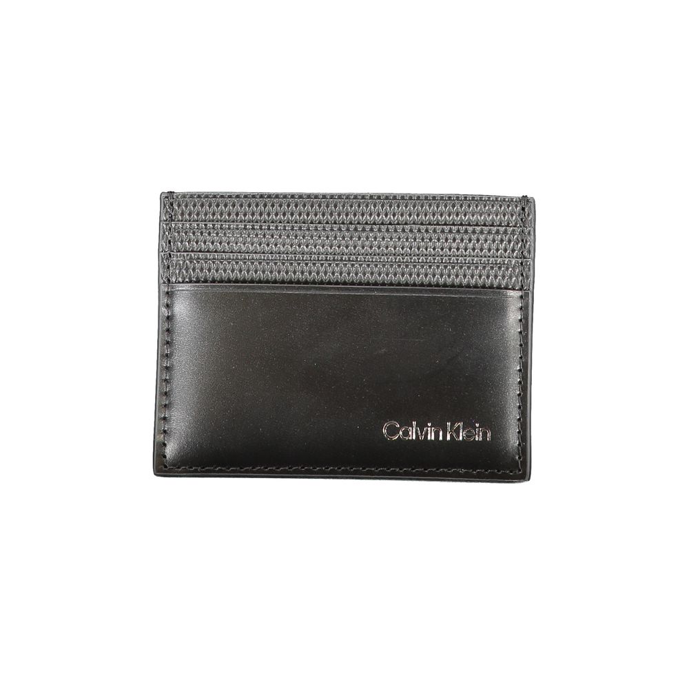 Calvin Klein Zwarte Leren Portemonnee