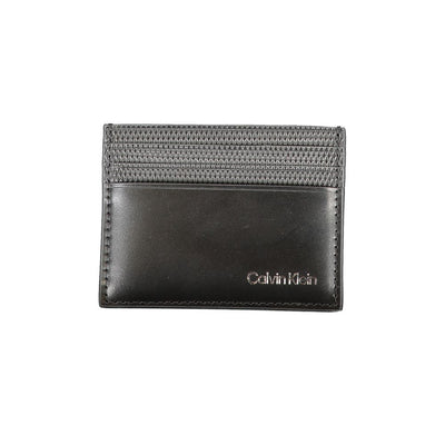 Calvin Klein Zwarte Leren Portemonnee