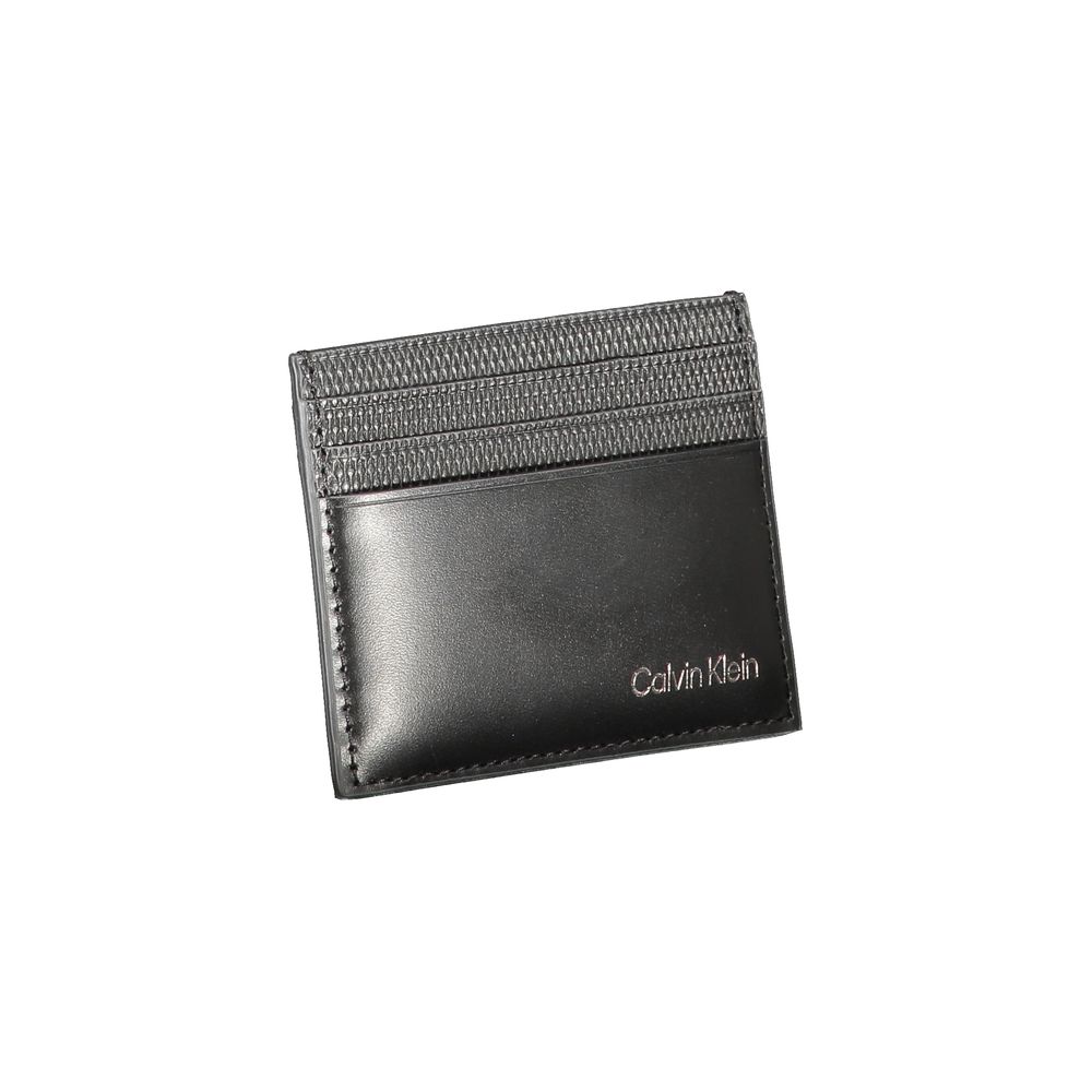 Calvin Klein Zwarte Leren Portemonnee