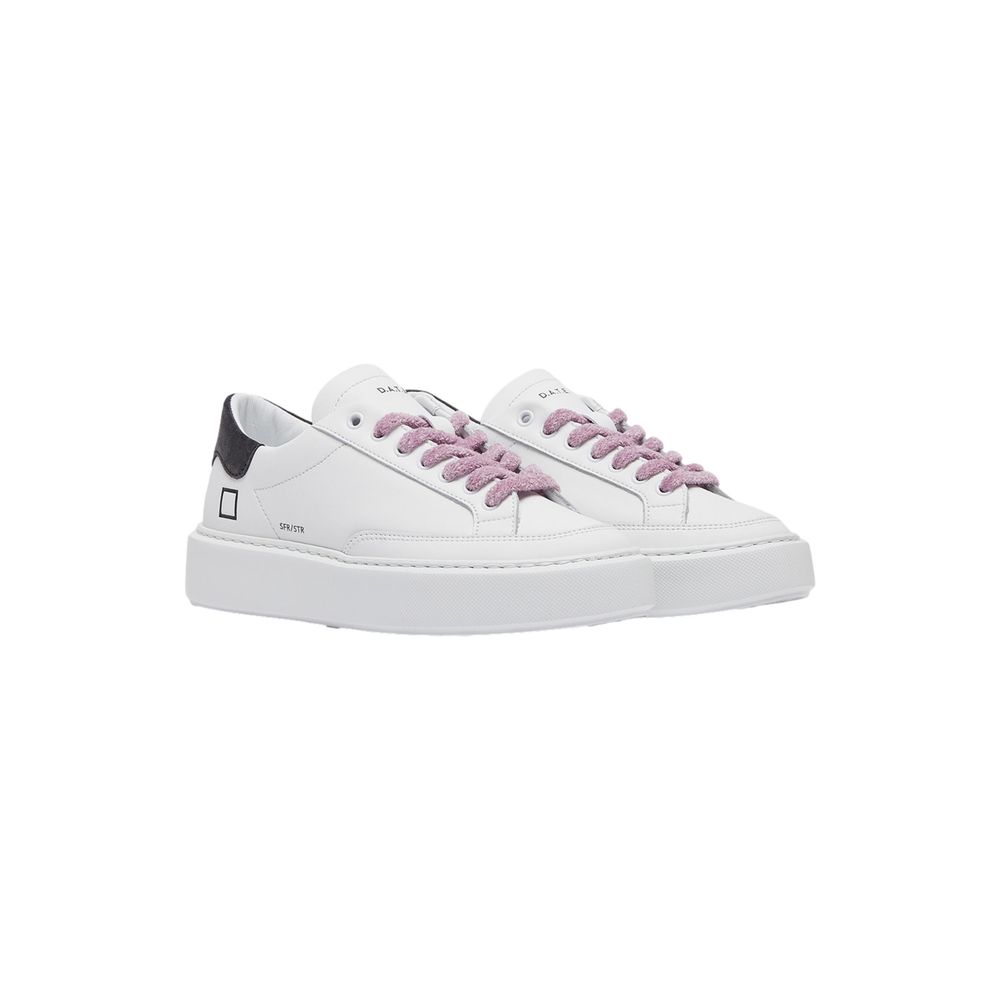 DATE beige leren sneaker