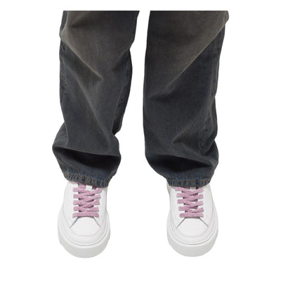 DATE beige leren sneaker