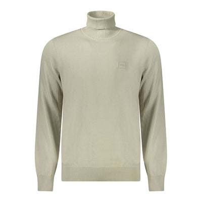 Pull homme en coton beige Hugo Boss